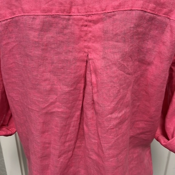 BELLA DAHL LINEN TUNIC LARGE PINK - Picture 12 of 16